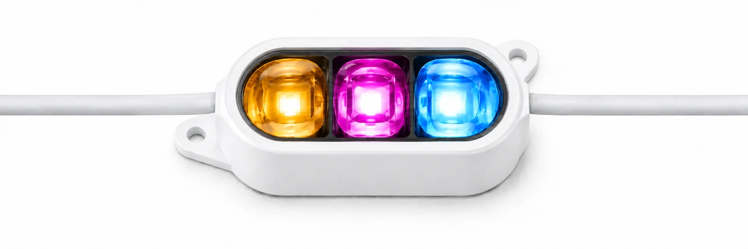 PRISM fixture with white housing and wiring