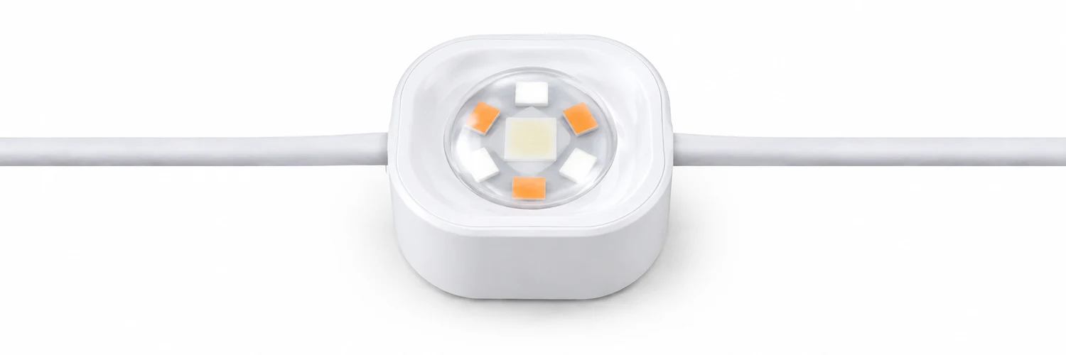 PRO fixture with white housing and wiring